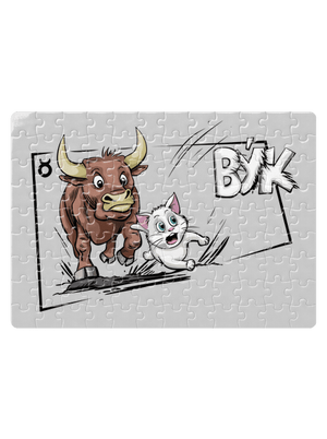 Mačací horoskop: Býk puzzle White