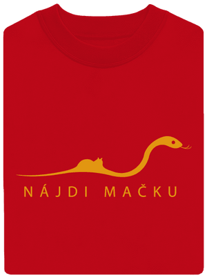 Nájdi mačku unisex mikina bez kapucne Red