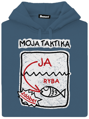 Rybárska taktika dámska mikina klokanka Denim