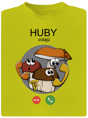 Huby volajú detské športové tričko Neon Yellow