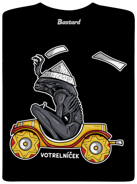 Votrelníček pánske tričko Black