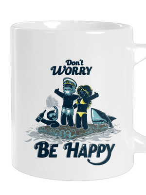 Don't worry veľký hrnček White