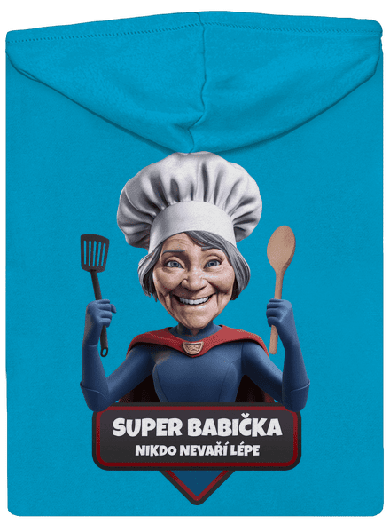 Super babička dámska mikina na zips Blue Atol