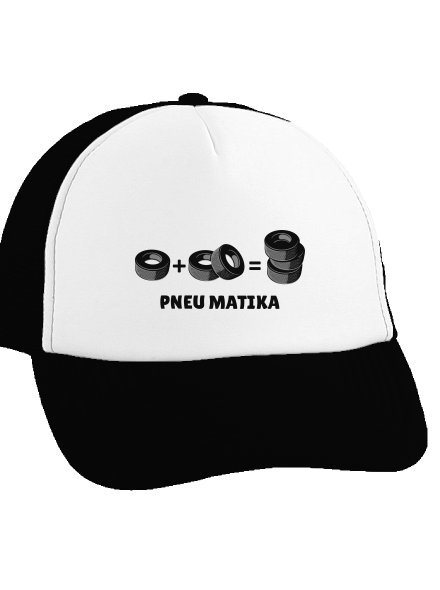 Pneu Matika šiltovka truckerka Black cap