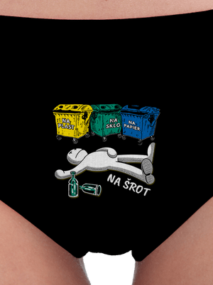 Tříděný odpad dámske nohavičky Black