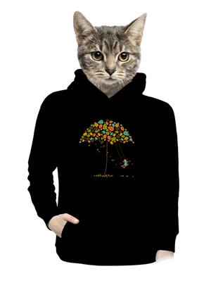 Radosť z jesene dámska mikina klokanka Black