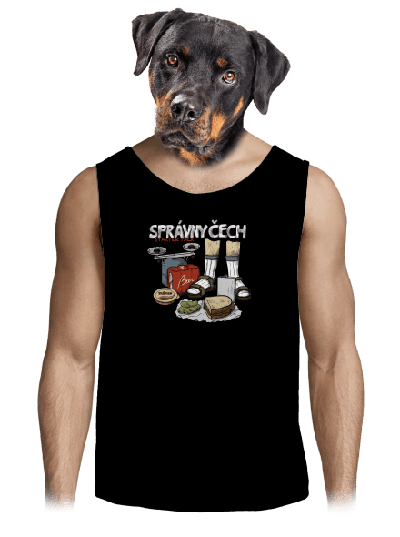 Správny Čech pánske tielko Black