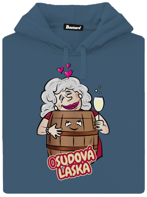 Osudová láska dámska mikina klokanka Denim