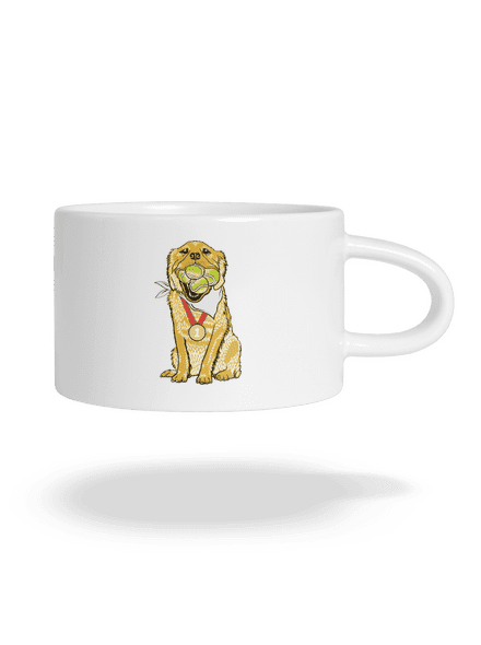 Zlatý retriever hrnček makronka White