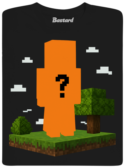 Minecraft z vlastnej fotky detské tričko Black
