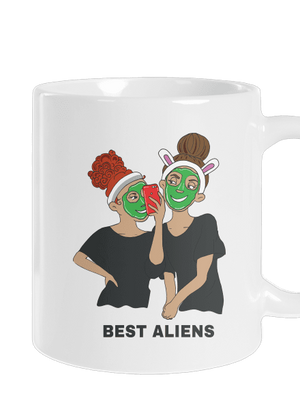 Best aliens klasický hrnček White