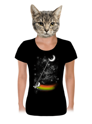 Unicorn Universe dámske tričko Black