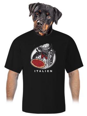 Italien unisex tričko oversized Black