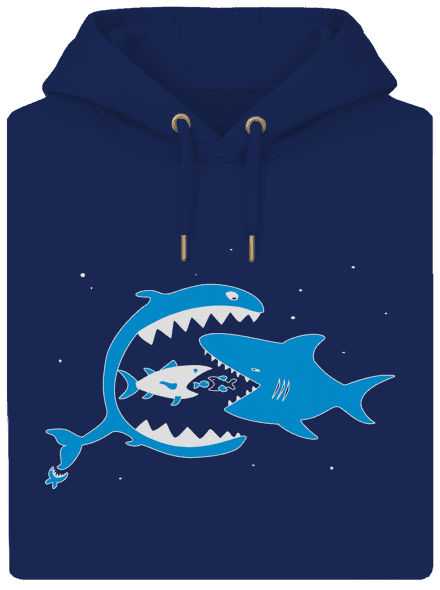 Rybky unisex mikina premium Navy