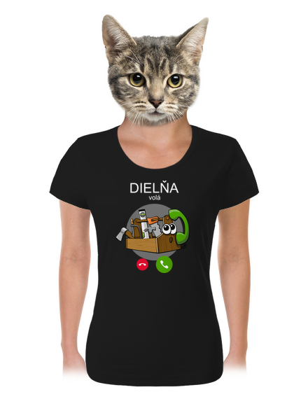 Dielňa volá dámske tričko Black
