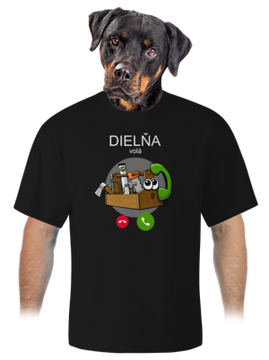 Dielňa volá unisex tričko oversized Black