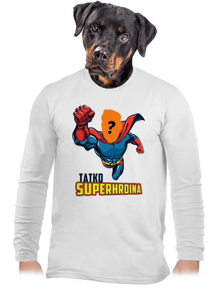 Tatko superhrdina pánske dlhý rukáv White