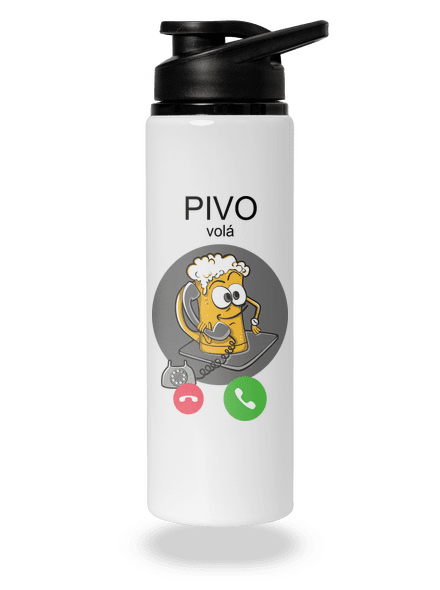Pívo volá flaša na vodu White