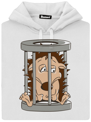 Jažeček v klietke dámska mikina klokanka White