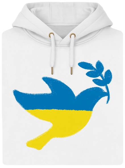 Ukrajina - Holubica obrys unisex mikina premium Snowwhite