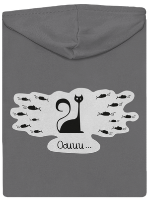 Oouuu dámska mikina na zips Steel Gray