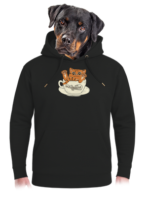 Kapučičíno unisex mikina premium Dark Black