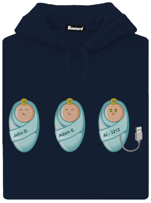 AI baby pánska mikina klokanka Navy