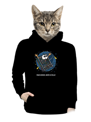 Padá server dámska mikina klokanka Black