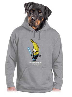 Bananakin Skywalker pánska mikina klokanka Light Melange