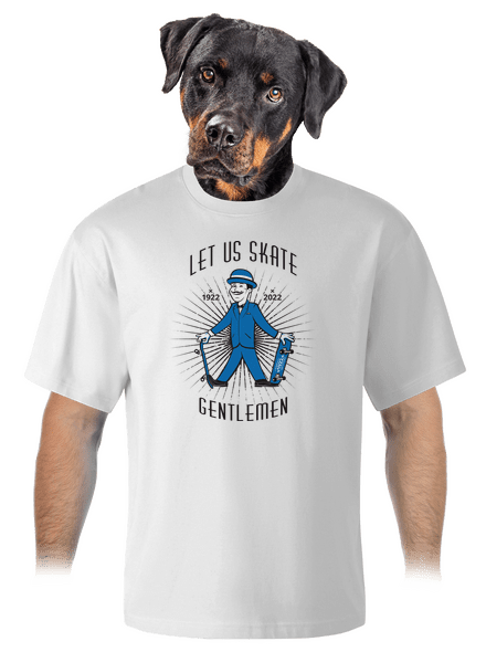 Let us skate unisex tričko oversized White