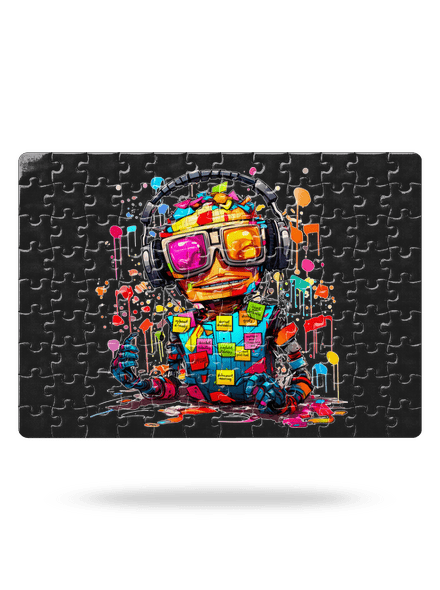Workaholic robot puzzle White