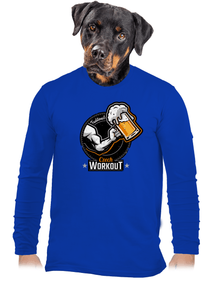 Czech workout pánske dlhý rukáv Royal Blue