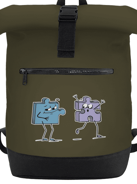 Puzzlíci batoh Military Green