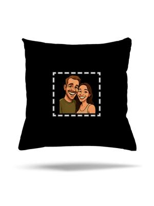 Karikatúra z vlastnej fotky vankúš Black
