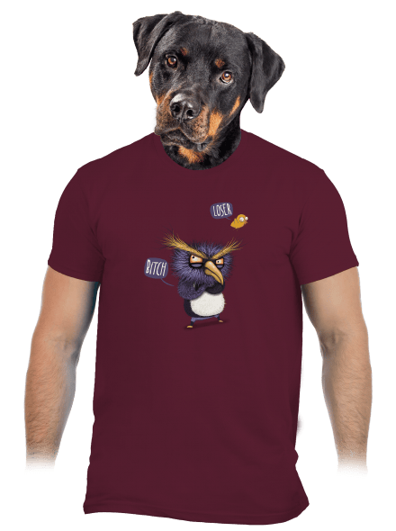 Tučniak nelieta pánske tričko Burgundy