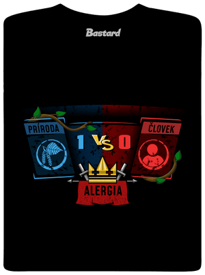 Príroda vs. človek pánske tričko Black