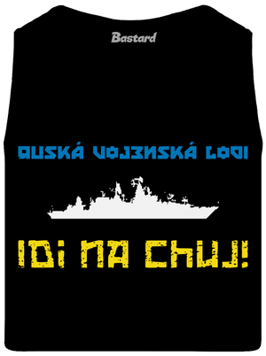 Ukrajina - Lodi idi na chuj pánske tielko Black