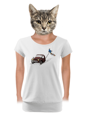 Hadrák dámske tričko s lemom White