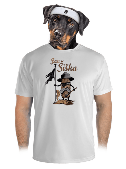 Jan Šiška pánske športové tričko White