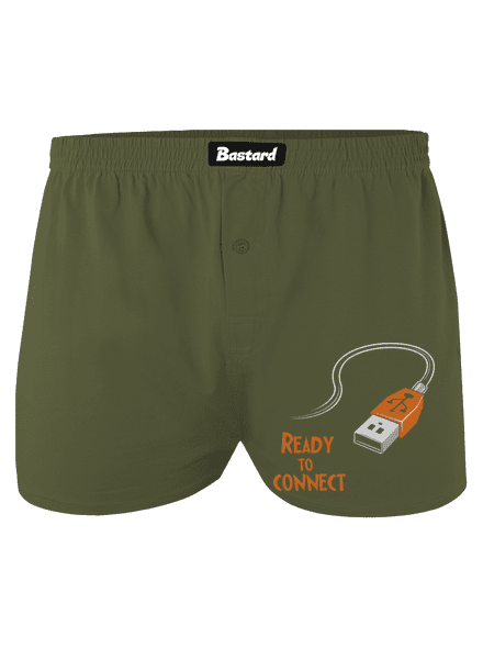 USB pripojenie pánske trenky Khaki