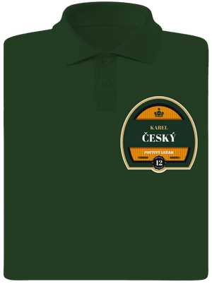 Pivná etiketa pánska polokošeľa Bottle Green Mal