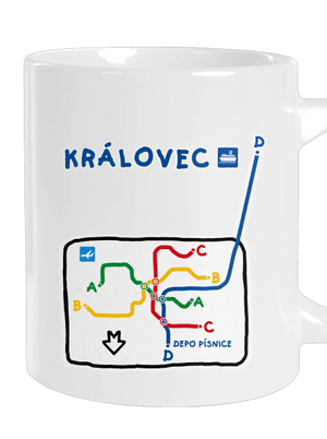 Metro Královec veľký hrnček White