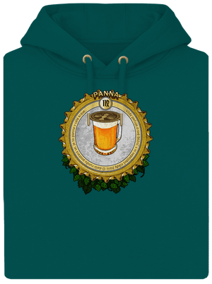 Pivný horoskop: Panna unisex mikina premium Emerald Green