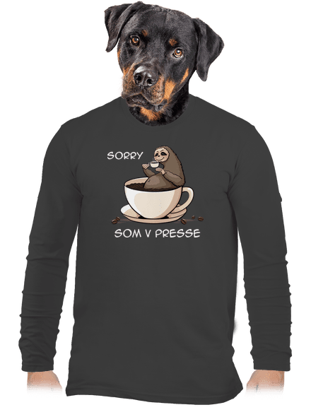 V presse pánske dlhý rukáv Dark Grey