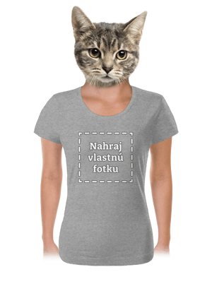 Vlastná potlač dámske tričko Dark Gray Melange