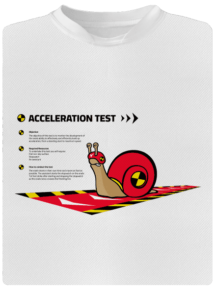 Snail test detské športové tričko White