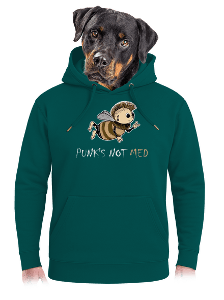 Punks Not Med unisex mikina premium Emerald Green