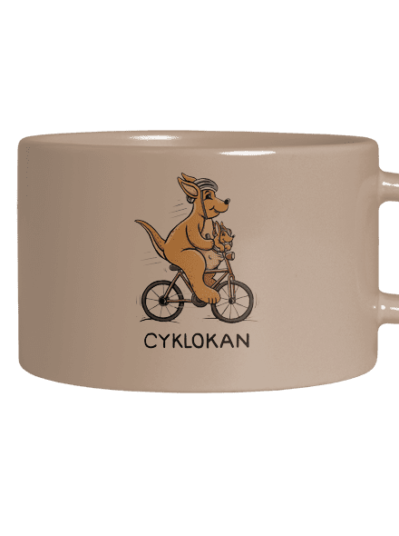 Cyklokan hrnček makronka Brown Macaron