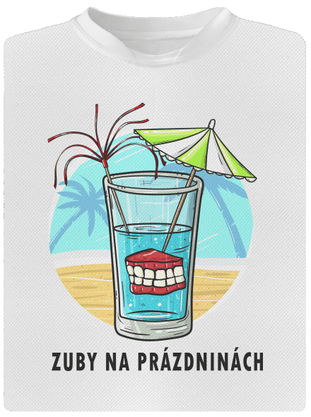 Zuby na prázdninách detské športové tričko White