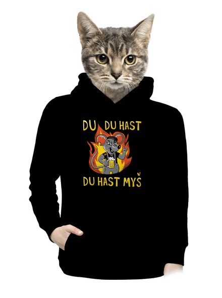Du hast myš dámska mikina klokanka Black